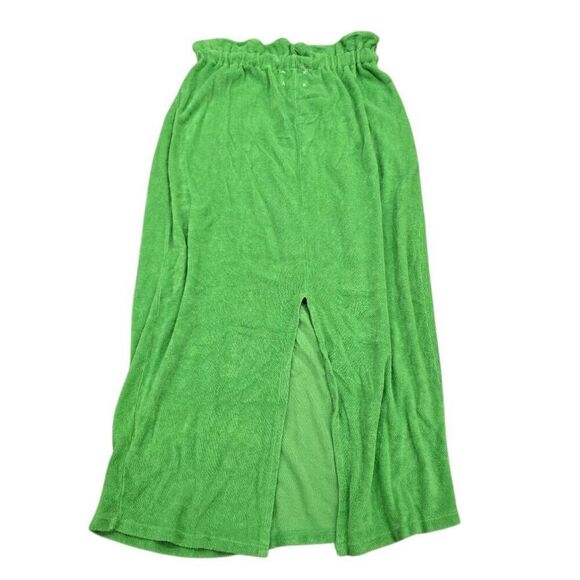 Vintage Souls Skirt Women's Large Green Elastic Waist Back Silt Swim Coverup - Picture 6 of 7